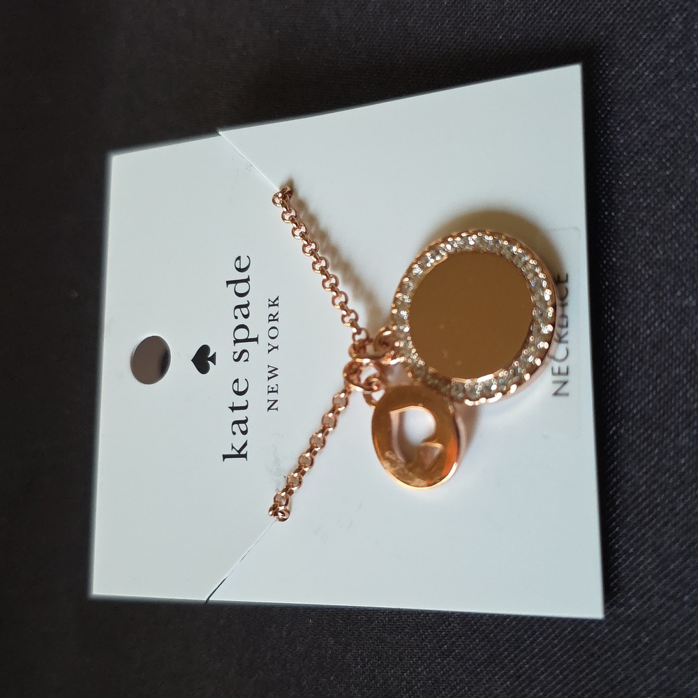 Kate Spade Rose Gold Necklace with Sparkling Accents